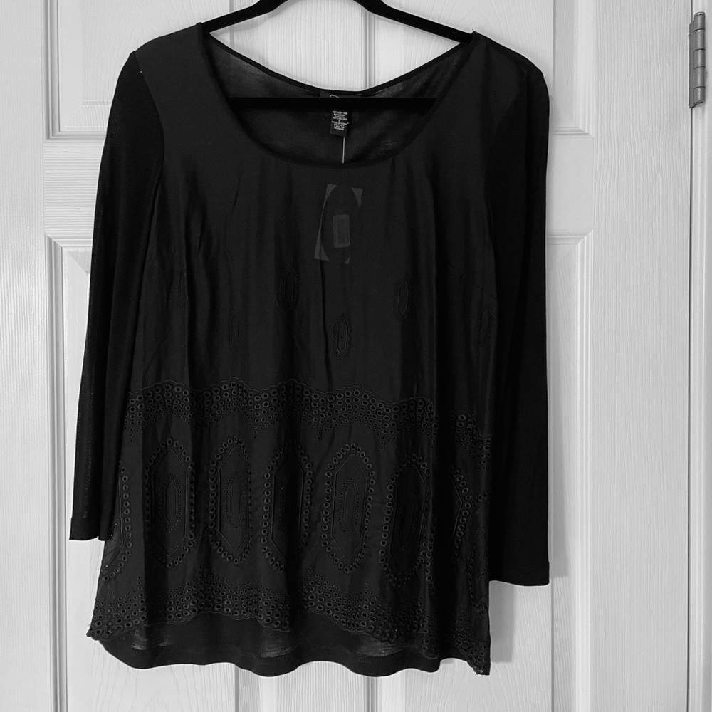 Cupio | Black | Long Sleeve | Eyelet Tunic ✨